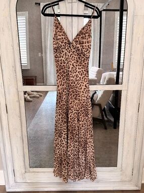 Kim and Cloth Leopard Maxi Dress, Sz L